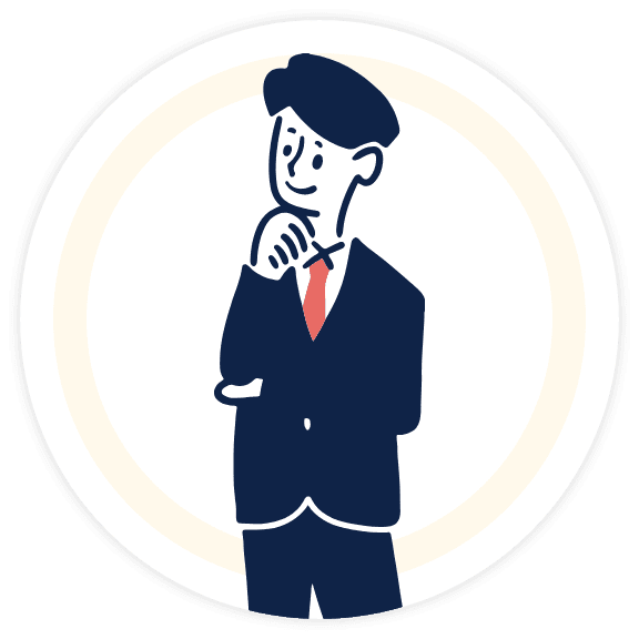 考え込んでいる人物のイラスト