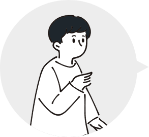 白いシャツを着て考え込んでいる人物のイラスト