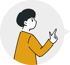 黄色いトップスを着て横を向いている人物のイラスト